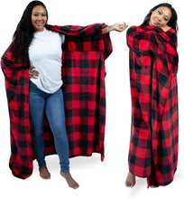 Load image into Gallery viewer, Moon Sonder Throw Blanket - Buffalo Plaid Red
